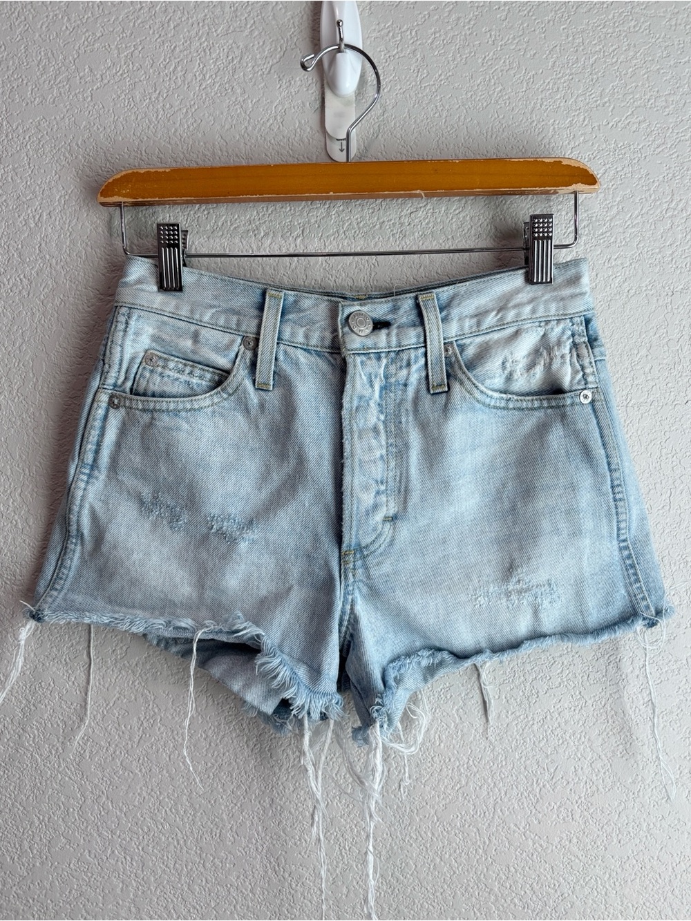 AMO Loverboy Cut Offs Jean Shorts Super Light Vintage Wash Women’s Size 23